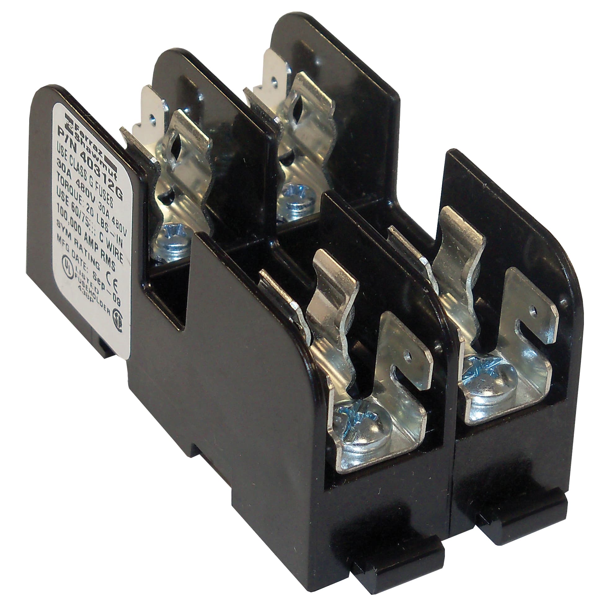 Mersen 40312G 40312G Mersen - Fuse Block 480VAC 480VDC Class G 30A 2-Pole Screw with Reinforced Clip Mersen 40312G 40312G Mersen - Fuse Block 480VAC 480VDC Class G 30A 2-Pole Screw with Reinforced Clip