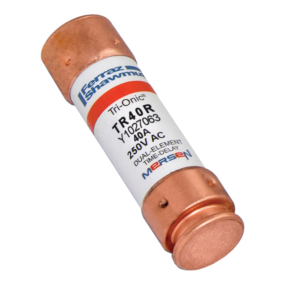 Mersen TR40R TR40R Mersen - Fuse TR-R - Class RK5 - Time-Delay 250VAC 250VDC 40A Ferrule Tri-Onic® Mersen TR40R TR40R Mersen - Fuse TR-R - Class RK5 - Time-Delay 250VAC 250VDC 40A Ferrule Tri-Onic®