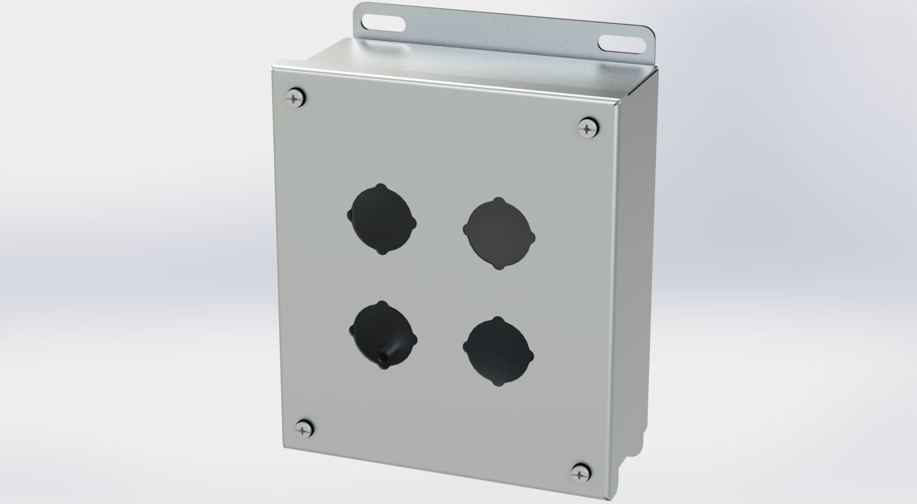 Saginaw Control SCE-4SPBSS6 S.S. PB Enclosure, Height:7.25", Width:6.25", Depth:3.00", #4 brushed finish on all exterior surfaces. Saginaw Control SCE-4SPBSS6 S.S. PB Enclosure, Height:7.25", Width:6.25", Depth:3.00", #4 brushed finish on all exterior surfaces.