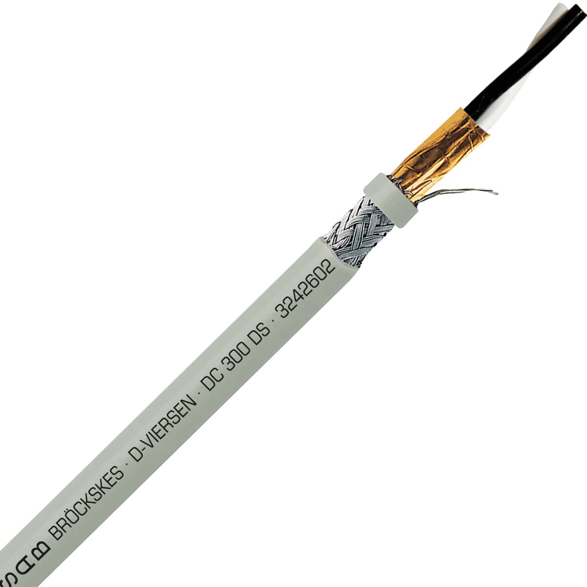 SAB 3242602 DC 300 DS - 26 AWG/2c, multi-conductor double shielded PVC signal and control cable, AWM SAB 3242602 DC 300 DS - 26 AWG/2c, multi-conductor double shielded PVC signal and control cable, AWM