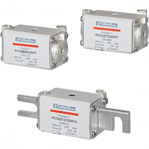 Mersen R302074 R302074 Mersen - Square Body High-Speed Fuse Protistor® Size 70 gR 600VDC IEC 650VDC UL 63A With Striker Flush ends metric threads Mersen R302074 R302074 Mersen - Square Body High-Speed Fuse Protistor® Size 70 gR 600VDC IEC 650VDC UL 63A With Striker Flush ends metric threads