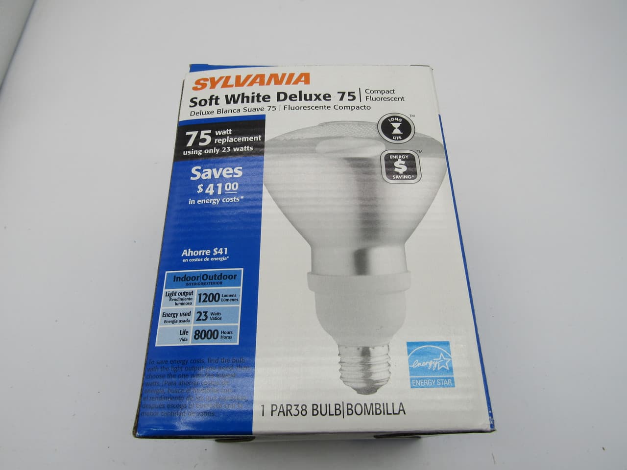 Sylvania CF23EL/PAR38/830 Sylvania CF23EL/PAR38/830 Miniature and Specialty Bulbs Compact Fluorescent 120V 75W Sylvania CF23EL/PAR38/830 Sylvania CF23EL/PAR38/830 Miniature and Specialty Bulbs Compact Fluorescent 120V 75W