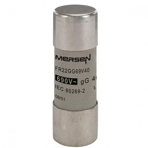 Mersen J213609 Cylindrical fuse-link gG 690VAC 22.2x58, 40A Mersen J213609 Cylindrical fuse-link gG 690VAC 22.2x58, 40A