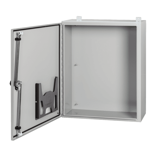 Hoffman A36H30DLP3PT Continuous Hinge with 3-Point Latch, Type 4, 36.00x30.00x12.00, Gray, Steel Hoffman A36H30DLP3PT Continuous Hinge with 3-Point Latch, Type 4, 36.00x30.00x12.00, Gray, Steel