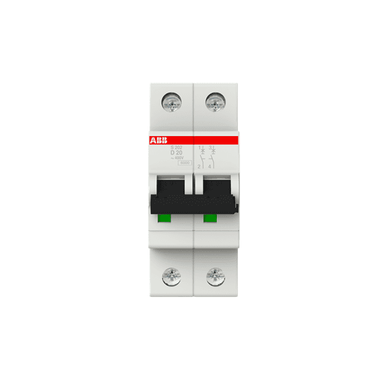 ABB Control S202-D20 S202-D20 ABB Control - S202-D20 Miniature Circuit Breaker - 2P - D - 20 A ABB Control S202-D20 S202-D20 ABB Control - S202-D20 Miniature Circuit Breaker - 2P - D - 20 A