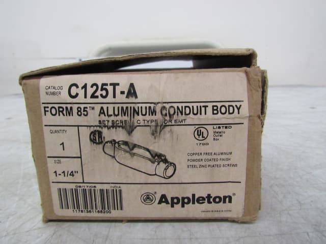C125T-A Part Image. Manufactured by Appleton.