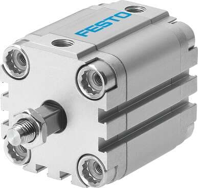 Festo 156805 compact cylinder ADVULQ-40-50-A-P-A For proximity sensing. Secured against rotation by means of square piston rod. Stroke: 50 mm, Piston diameter: 40 mm, Cushioning: P: Flexible cushioning rings/plates at both ends, Assembly position: Any, Mode of operati Festo 156805 compact cylinder ADVULQ-40-50-A-P-A For proximity sensing. Secured against rotation by means of square piston rod. Stroke: 50 mm, Piston diameter: 40 mm, Cushioning: P: Flexible cushioning rings/plates at both ends, Assembly position: Any, Mode of operati