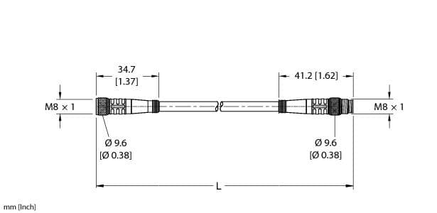 PKG 4M-3-PSG 4M Part Image. Manufactured by Turck.