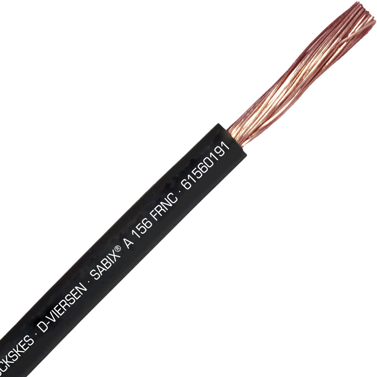 SAB 61560191 SABIX A 156 FRNC - 2 AWG/1c, flame retardant halogen-free 750V black hook-up wire, CE, RoHS SAB 61560191 SABIX A 156 FRNC - 2 AWG/1c, flame retardant halogen-free 750V black hook-up wire, CE, RoHS