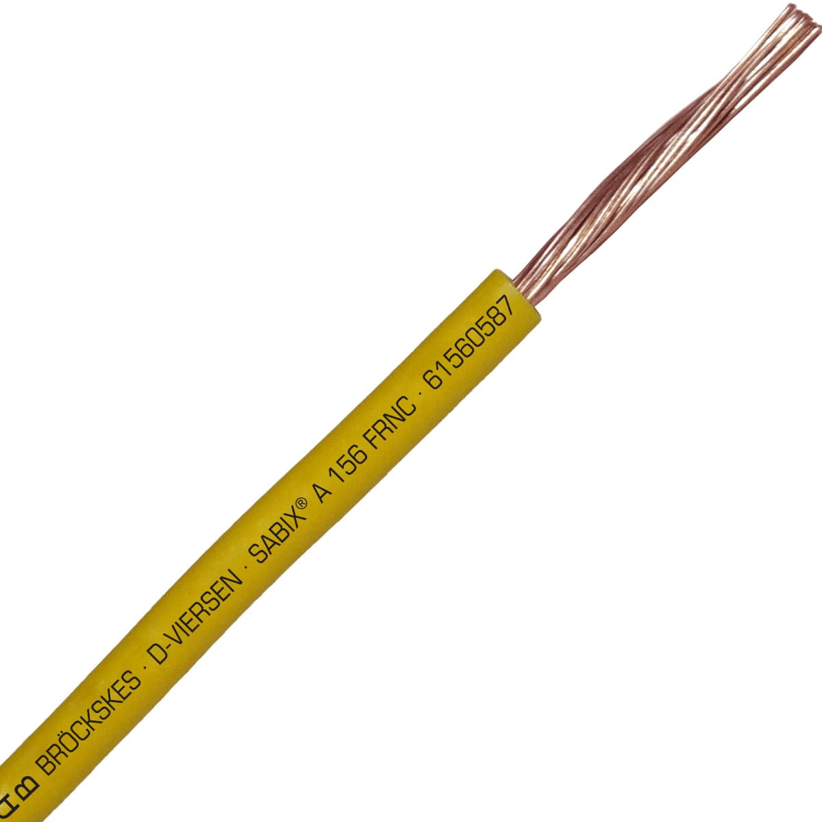 SAB 61560587 SABIX A 156 FRNC - 10 AWG/1c, flame retardant halogen-free 750V yellow hook-up wire, CE, RoHS SAB 61560587 SABIX A 156 FRNC - 10 AWG/1c, flame retardant halogen-free 750V yellow hook-up wire, CE, RoHS