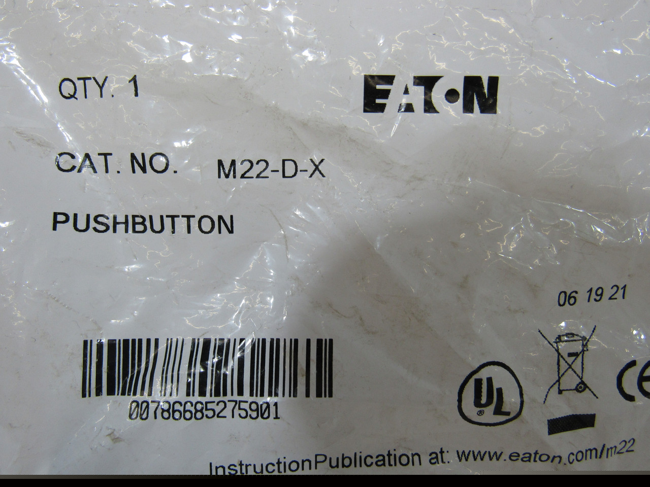 M22-D-X Part Image. Manufactured by Eaton.