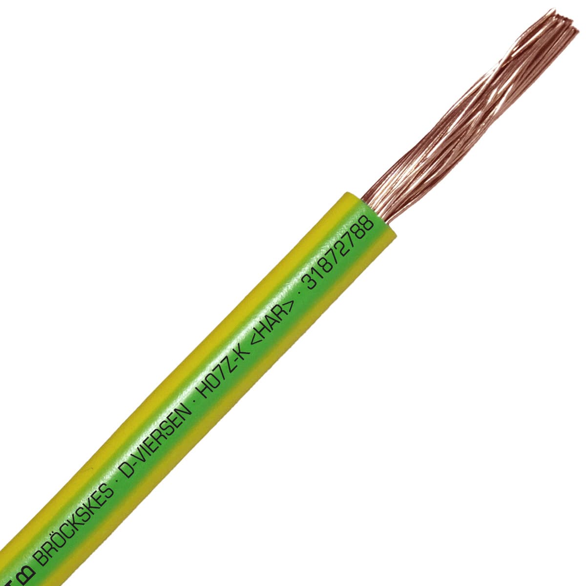 SAB 31872788 H07Z-K (HAR/CE) - 8 AWG halogen-free hook-up wire, Green/Yellow SAB 31872788 H07Z-K (HAR/CE) - 8 AWG halogen-free hook-up wire, Green/Yellow