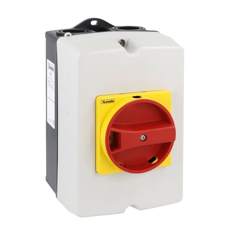 Lovato Electric GAZ1UL GAZ1UL Lovato - Empty plastic enclosure UL/CSA type 4/4X, for switch disconnectors. With rotating red/yellow handle, for GA016A-GA040A and GA040D. Enclosure dimensions: 100x168x97mm/3.9x6.6x3.8'' Lovato Electric GAZ1UL GAZ1UL Lovato - Empty plastic enclosure UL/CSA type 4/4X, for switch disconnectors. With rotating red/yellow handle, for GA016A-GA040A and GA040D. Enclosure dimensions: 100x168x97mm/3.9x6.6x3.8''