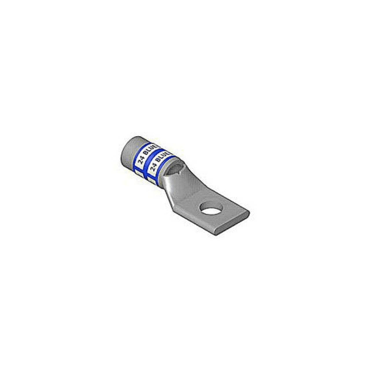 Thomas & Betts 54115 600 V to 35 kV, 1/2" Stud, 2.85" L, 350 KCMIL, Red, Electro Tin Plated Wrought Copper, 1-Hole, Standard, Straight Barrel, Compression Cable Lug Thomas & Betts 54115 600 V to 35 kV, 1/2" Stud, 2.85" L, 350 KCMIL, Red, Electro Tin Plated Wrought Copper, 1-Hole, Standard, Straight Barrel, Compression Cable Lug