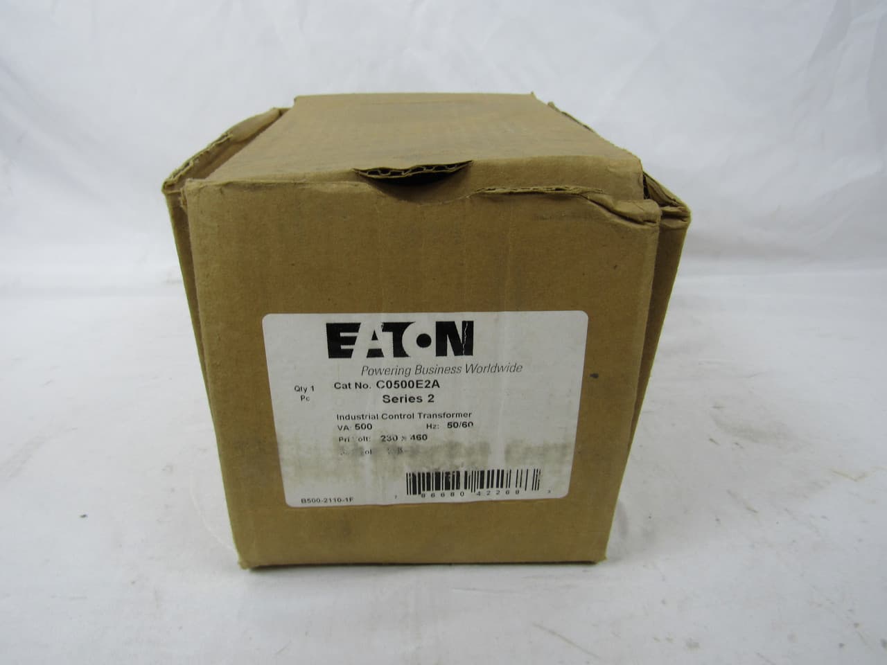 Eaton C0500E2A C0500E2A Eaton - Eaton type MTE, industrial control transformer, pv: 240 x 480v, 230 x 460v, 220 x 440v, taps: none, sv: 120/115/110v, 55°c, 500 va Eaton C0500E2A C0500E2A Eaton - Eaton type MTE, industrial control transformer, pv: 240 x 480v, 230 x 460v, 220 x 440v, taps: none, sv: 120/115/110v, 55°c, 500 va