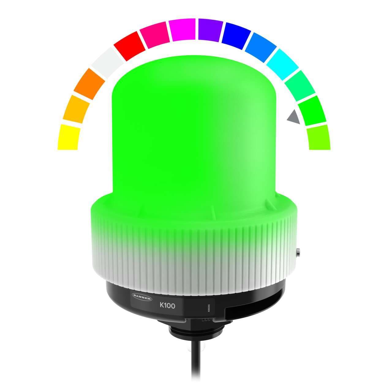 Banner K100PLRGB7A Banner K100PLRGB7A - K100 Pro Indicator: RGB Beacon; 12-48 V dc; Polycarbonate; IP66, IP69K; Multicolor; Audible; 2 m (6.5 ft) Integral Cable Banner K100PLRGB7A Banner K100PLRGB7A - K100 Pro Indicator: RGB Beacon; 12-48 V dc; Polycarbonate; IP66, IP69K; Multicolor; Audible; 2 m (6.5 ft) Integral Cable