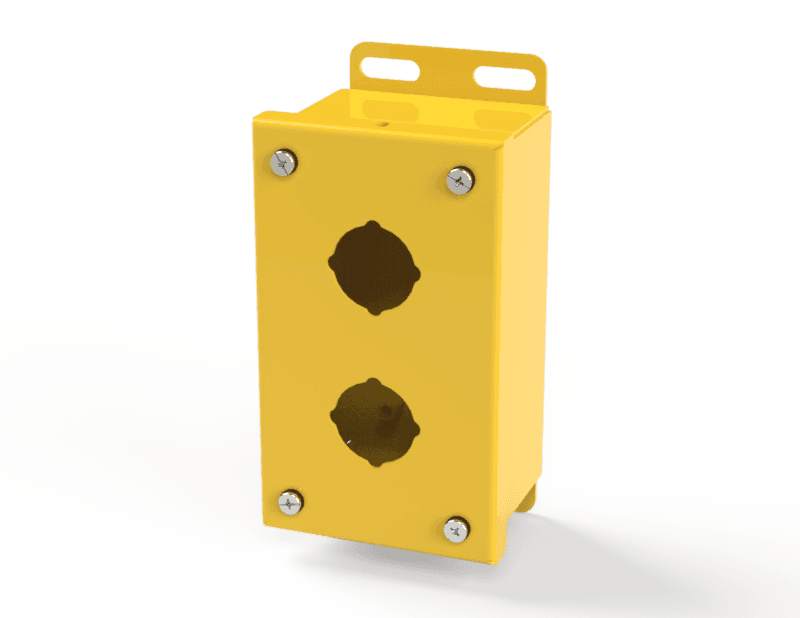 Saginaw Control SCE-2PB-RAL1018 PB Enclosure, Height:5.75", Width:3.25", Depth:2.75", RAL 1018 Yellow powder coat inside and out. Saginaw Control SCE-2PB-RAL1018 PB Enclosure, Height:5.75", Width:3.25", Depth:2.75", RAL 1018 Yellow powder coat inside and out.