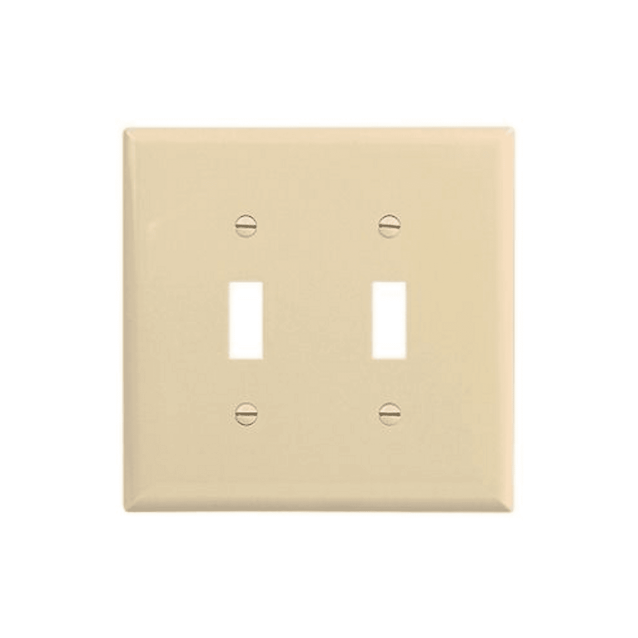 Eaton PJ2V PJ2V Eaton - Eaton Toggle wallplate, Ivory, Toggle Cutout, Polycarbonate, Two- gang, Mid-size Eaton PJ2V PJ2V Eaton - Eaton Toggle wallplate, Ivory, Toggle Cutout, Polycarbonate, Two- gang, Mid-size