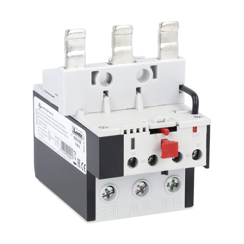 Lovato Electric RFN110082 RFN110082 Lovato - Motor protection relay, non phase failure/non single-phase sensitive. Three-pole (three-phase), manual resetting. Direct mounting on BF95 - BF150 contactors, 60...82A Lovato Electric RFN110082 RFN110082 Lovato - Motor protection relay, non phase failure/non single-phase sensitive. Three-pole (three-phase), manual resetting. Direct mounting on BF95 - BF150 contactors, 60...82A