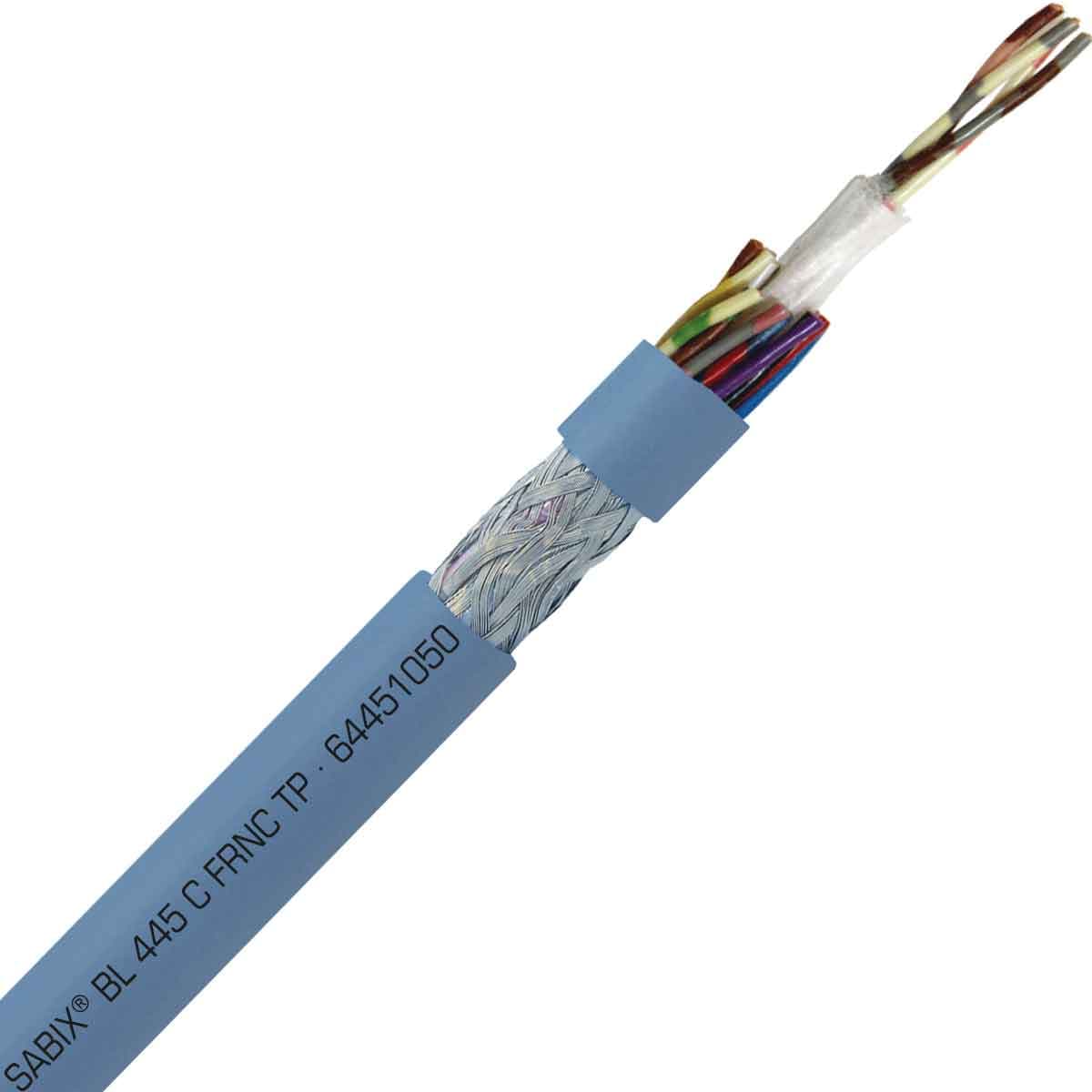 SAB 64451050 SABIX BL 445 C FRNC TP - 20 AWG/10pr, shielded halogen-free flame retardant paired flexible data cable for shipboard, DNV-GL, CE, RoHS SAB 64451050 SABIX BL 445 C FRNC TP - 20 AWG/10pr, shielded halogen-free flame retardant paired flexible data cable for shipboard, DNV-GL, CE, RoHS