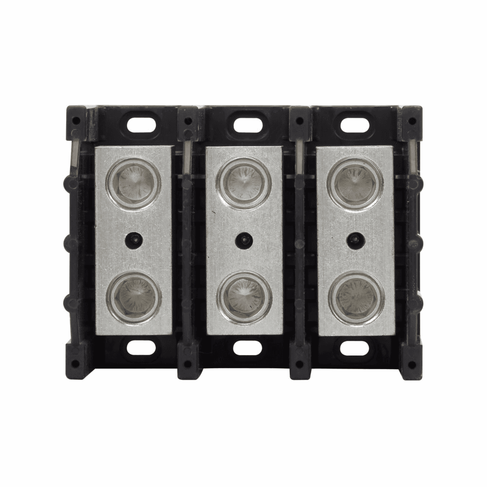 Cooper Bussmann 16306-3 16306-3 Cooper Bussmann - Eaton Bussmann series power splicer block, 600 Vac, 600 Vdc, 380A, Power splicer block, Three-pole, Splicer, SCCR: 10 kA, Black, Molded Thermoplastic Base, Tin-plated aluminum connector Cooper Bussmann 16306-3 16306-3 Cooper Bussmann - Eaton Bussmann series power splicer block, 600 Vac, 600 Vdc, 380A, Power splicer block, Three-pole, Splicer, SCCR: 10 kA, Black, Molded Thermoplastic Base, Tin-plated aluminum connector