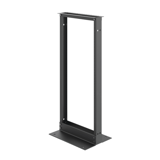 Hoffman EDR19FM24U 2-Post Open Frame Rack, 48.00x20.25x15.00, Black, Aluminum Hoffman EDR19FM24U 2-Post Open Frame Rack, 48.00x20.25x15.00, Black, Aluminum