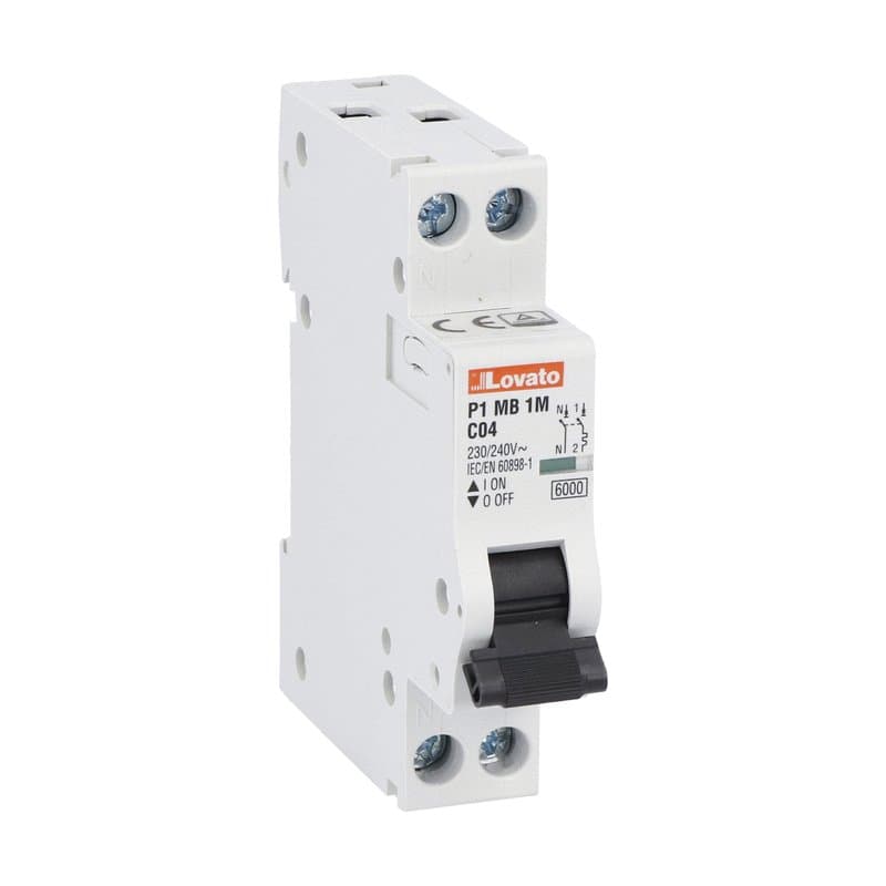 Lovato Electric P1MB1MC20 P1MB1MC20 Lovato - Miniature circuit breaker, 1P+N - 6kA. 1 module, characteristic C, 20A Lovato Electric P1MB1MC20 P1MB1MC20 Lovato - Miniature circuit breaker, 1P+N - 6kA. 1 module, characteristic C, 20A