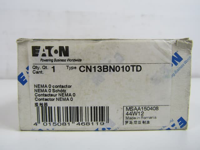 CN13BN010TD Part Image. Manufactured by Eaton.