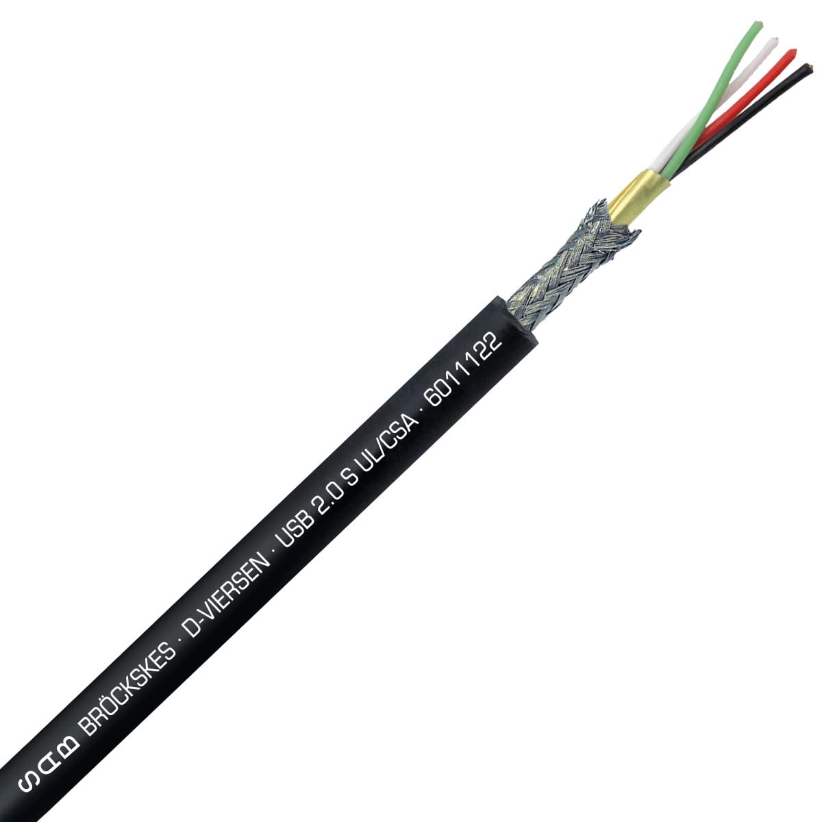 SAB 6011122 USB 2.0 S UL/CSA - (2 x 0.22 mm²) ST + 2 x 0.50 mm², continuous flex USB 2.0 cable for track, UL, CSA, CE, RoHS SAB 6011122 USB 2.0 S UL/CSA - (2 x 0.22 mm²) ST + 2 x 0.50 mm², continuous flex USB 2.0 cable for track, UL, CSA, CE, RoHS
