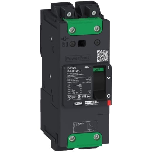 Schneider Electric BDL26040LW PowerPact B, Circuit Breaker, 40A, 2P, AC, 14kA@600Y/347 V (UL) - Control Wire Schneider Electric BDL26040LW PowerPact B, Circuit Breaker, 40A, 2P, AC, 14kA@600Y/347 V (UL) - Control Wire