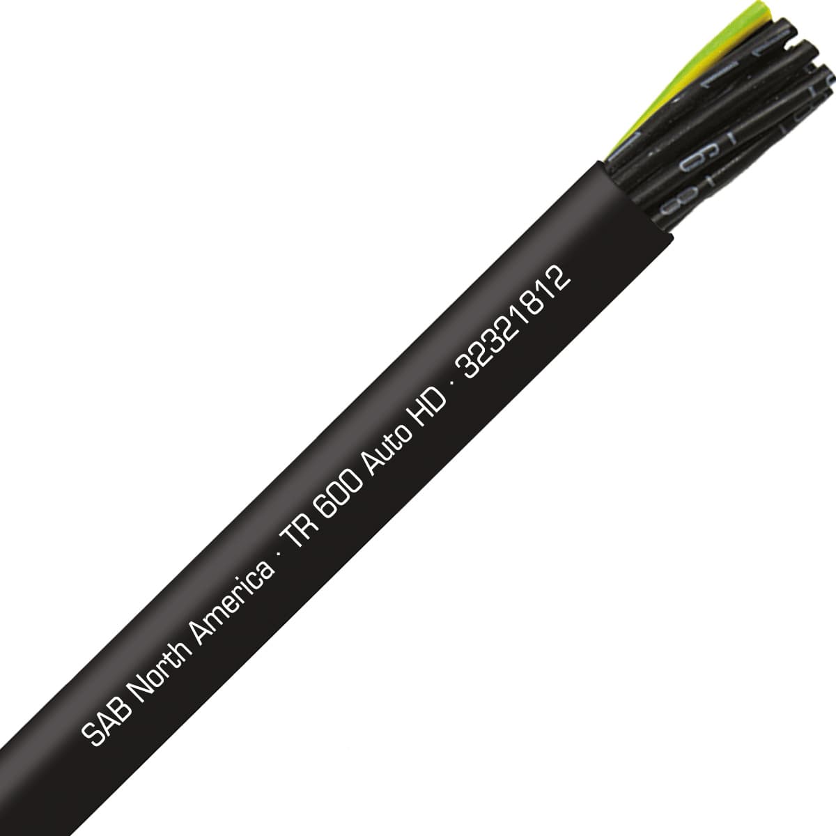 SAB 32321812 TR 600 Auto HD - 18 AWG/12c, continuous flex exposed run TPE tray cable, UL, CSA, CE, RoHS SAB 32321812 TR 600 Auto HD - 18 AWG/12c, continuous flex exposed run TPE tray cable, UL, CSA, CE, RoHS