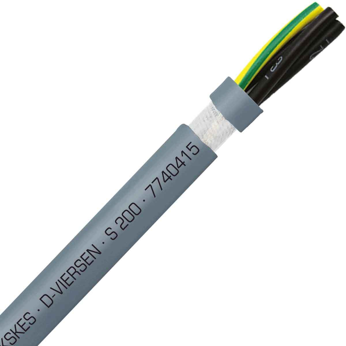SAB 7740415 S 200 - 16 AWG/4c, halogen free continuous flex oil resistant data & control cable, CE, RoHS SAB 7740415 S 200 - 16 AWG/4c, halogen free continuous flex oil resistant data & control cable, CE, RoHS