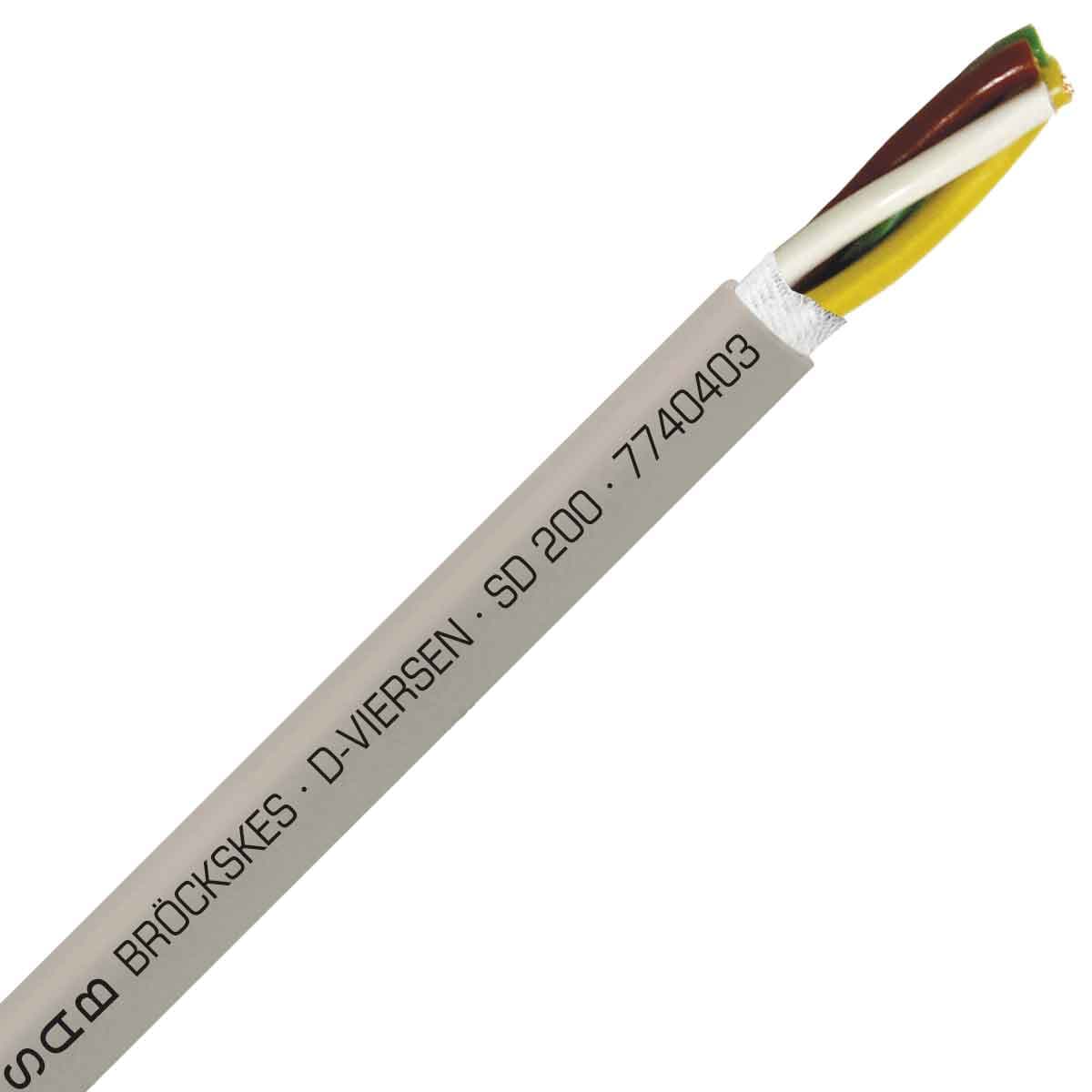 SAB 7740403 SD 200 - 22 AWG/4c, halogen free continuous flex oil resistant data & control cable, CE, RoHS SAB 7740403 SD 200 - 22 AWG/4c, halogen free continuous flex oil resistant data & control cable, CE, RoHS