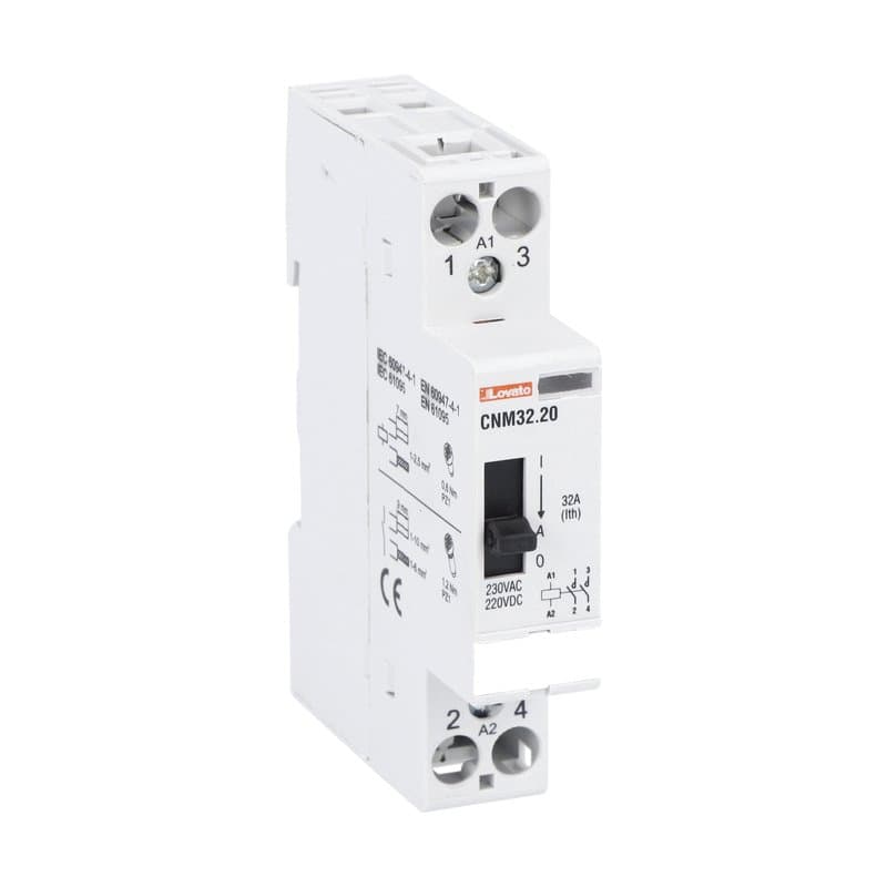 Lovato Electric CNM3220012 CNM3220012 Lovato - Modular contactor with manual control, one or two-pole, 32A AC1, 12VAC/DC (2NO) Lovato Electric CNM3220012 CNM3220012 Lovato - Modular contactor with manual control, one or two-pole, 32A AC1, 12VAC/DC (2NO)
