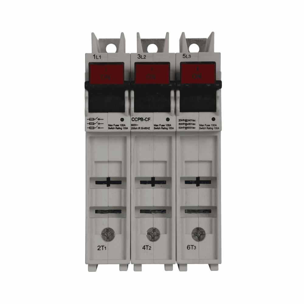 Cooper Bussmann CCPB-3-100CF CCPB-3-100CF Cooper Bussmann - Eaton Bussmann series CCPB UL98 fusible disconnect, Finger Safe, Lock-On provision, 600V, 100A, UL98 fusible disconnect, Three-pole, Class CF, 200KA Cooper Bussmann CCPB-3-100CF CCPB-3-100CF Cooper Bussmann - Eaton Bussmann series CCPB UL98 fusible disconnect, Finger Safe, Lock-On provision, 600V, 100A, UL98 fusible disconnect, Three-pole, Class CF, 200KA