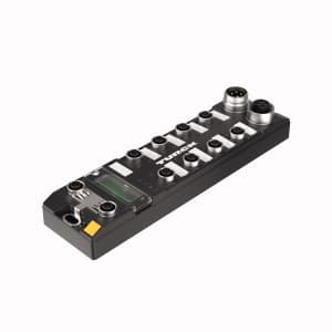 Turck TBEN-L4-8IOLA Compact Multiprotocol I/O Module for Ethernet, 8 IO-Link Master Channels, 16 Universal Digital PNP Channels, Channel Diagnostics, PROFINET device, EtherNet/IP device or Modbus TCP slave, Integrated Ethernet switch, Supports 10 Mbps/100 Mbps, 2 × M12, 4-pin, D-coded, Ethernet fieldbus connection, PROFINET S2 system redundancy, Glass fiber reinforced housing, Shock and vibration tested, Fully potted module electronics, Protection classes IP65, IP67, IP69K, 4-pin 7/8″ male connector for power suppl Turck TBEN-L4-8IOLA Compact Multiprotocol I/O Module for Ethernet, 8 IO-Link Master Channels, 16 Universal Digital PNP Channels, Channel Diagnostics, PROFINET device, EtherNet/IP device or Modbus TCP slave, Integrated Ethernet switch, Supports 10 Mbps/100 Mbps, 2 × M12, 4-pin, D-coded, Ethernet fieldbus connection, PROFINET S2 system redundancy, Glass fiber reinforced housing, Shock and vibration tested, Fully potted module electronics, Protection classes IP65, IP67, IP69K, 4-pin 7/8″ male connector for power suppl