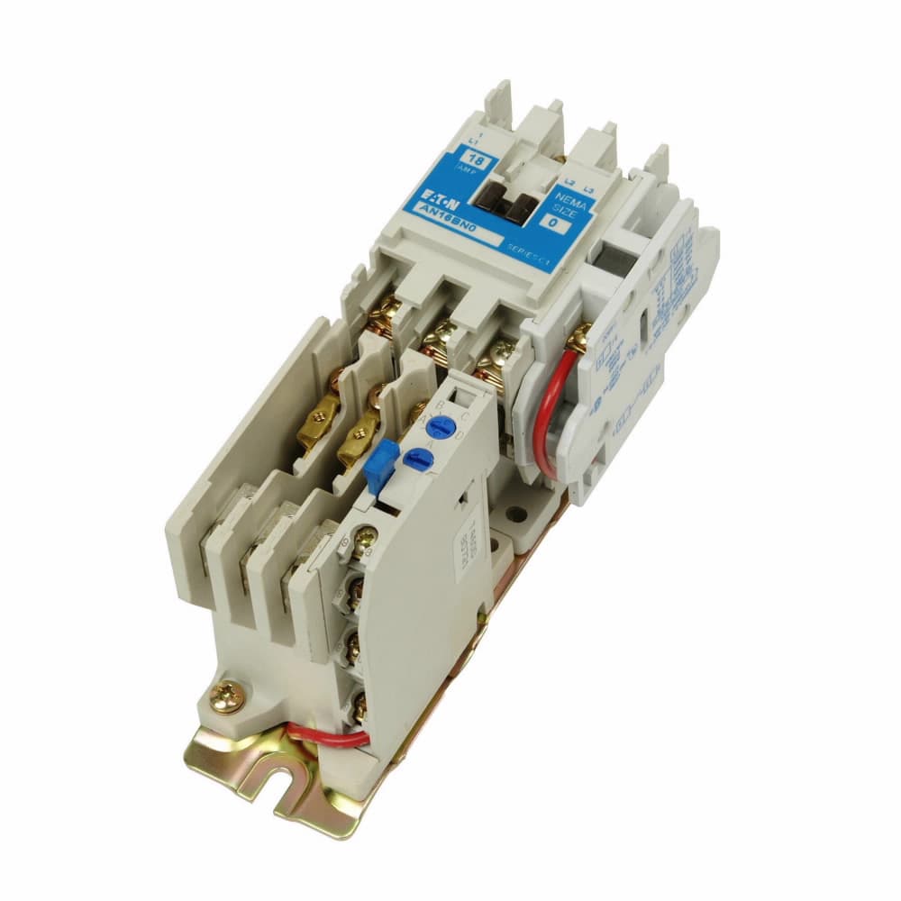 Eaton AN16BN0AC AN16BN0AC Eaton - Eaton Freedom NEMA motor control starter, Non-Reversing Reset Overload Relay Starter, 1 hp at 115V, 2 hp at 230V, 3 hp at 208,240V, 5 hp at 480,600V maximum horsepower, 120V/60 Hz or 110V/50 Hz coil voltage, 18A, Three-pole, Size 0 Eaton AN16BN0AC AN16BN0AC Eaton - Eaton Freedom NEMA motor control starter, Non-Reversing Reset Overload Relay Starter, 1 hp at 115V, 2 hp at 230V, 3 hp at 208,240V, 5 hp at 480,600V maximum horsepower, 120V/60 Hz or 110V/50 Hz coil voltage, 18A, Three-pole, Size 0