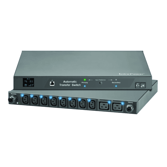 Hoffman NPATS11002 RackPower Automatic Transfer Switch, 110V, 20A, 10 Receptacles, Black Hoffman NPATS11002 RackPower Automatic Transfer Switch, 110V, 20A, 10 Receptacles, Black