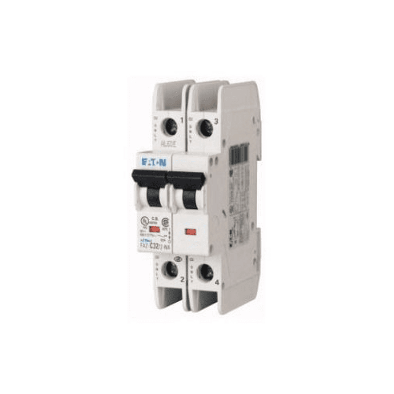 Eaton FAZ-D25/2-NA Miniature circuir breaker, 2 pole, 25 A, D trip curve, 277/480 VAC, screw terminals, UL489 Eaton FAZ-D25/2-NA Miniature circuir breaker, 2 pole, 25 A, D trip curve, 277/480 VAC, screw terminals, UL489