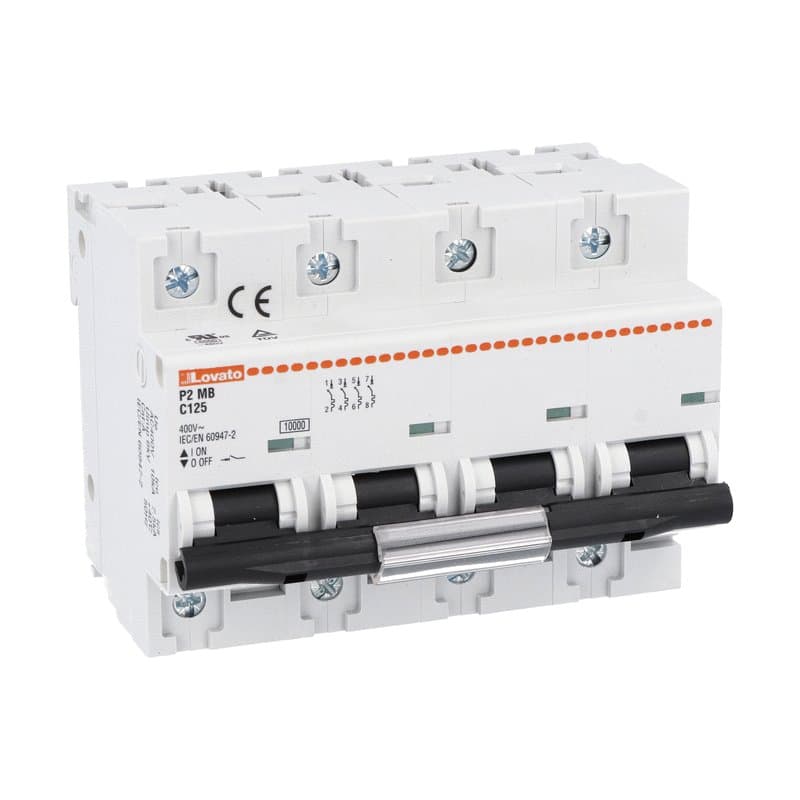 Lovato Electric P2MB4PC125 P2MB4PC125 Lovato - Miniature circuit breaker, 1P, 2P, 3P and 4P - 10kA, characteristic C, 125A Lovato Electric P2MB4PC125 P2MB4PC125 Lovato - Miniature circuit breaker, 1P, 2P, 3P and 4P - 10kA, characteristic C, 125A