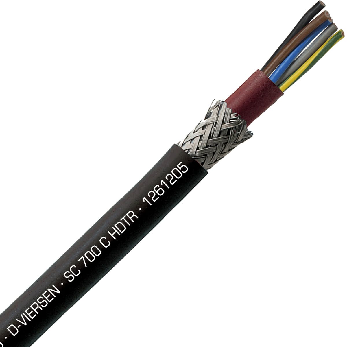 SAB 1261205 SC 700 C HDTR - 12 AWG/5c, shielded halogen-free high temperature silicone cable, UL, CSA, CE, RoHS SAB 1261205 SC 700 C HDTR - 12 AWG/5c, shielded halogen-free high temperature silicone cable, UL, CSA, CE, RoHS