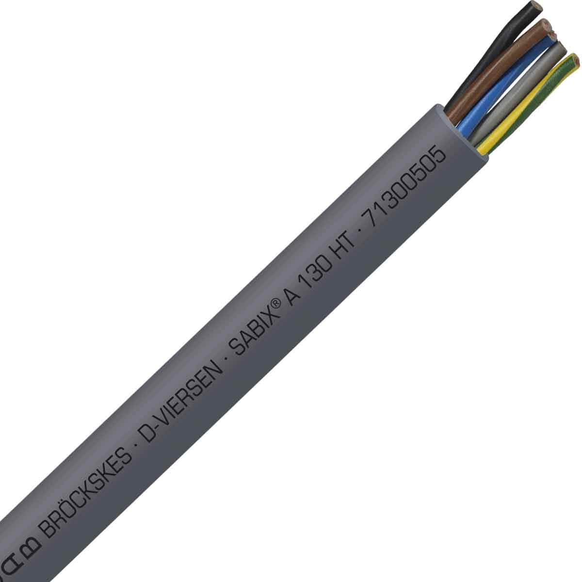 SAB 71300505 SABIX A 130 HT - 20 AWG/5c, high temperature SABIX halogen-free control cable, CE, RoHS SAB 71300505 SABIX A 130 HT - 20 AWG/5c, high temperature SABIX halogen-free control cable, CE, RoHS
