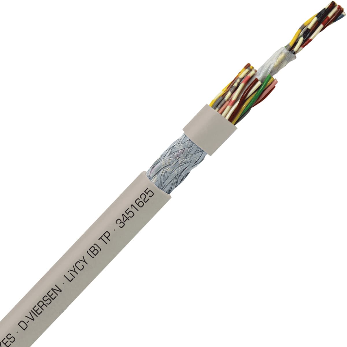 SAB 3451625 LiYCY (B) TP - 24 AWG/16pr, shielded multi-paired signal and control PVC cable with DIN color code SAB 3451625 LiYCY (B) TP - 24 AWG/16pr, shielded multi-paired signal and control PVC cable with DIN color code