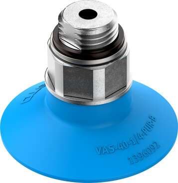 Festo 1396092 suction cup VAS-40-1/4-PUR-B Sealing ring is not included in the scope of delivery. Suction cup height compensator: 3 mm, Nominal size: 4 mm, suction cup diameter: 40 mm, suction cup volume: 3,47 cm3, Effective suction diameter: 34,4 mm Festo 1396092 suction cup VAS-40-1/4-PUR-B Sealing ring is not included in the scope of delivery. Suction cup height compensator: 3 mm, Nominal size: 4 mm, suction cup diameter: 40 mm, suction cup volume: 3,47 cm3, Effective suction diameter: 34,4 mm