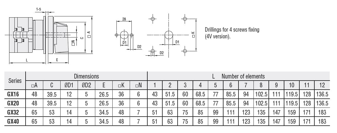 Lovato Electric GX32124U GX32124U Lovato - Rotary cam switch GX series, multi-step 0-1-2-3, 2 poles 32A, for front mounting with black handle, front plate 65X65mm Lovato Electric GX32124U GX32124U Lovato - Rotary cam switch GX series, multi-step 0-1-2-3, 2 poles 32A, for front mounting with black handle, front plate 65X65mm
