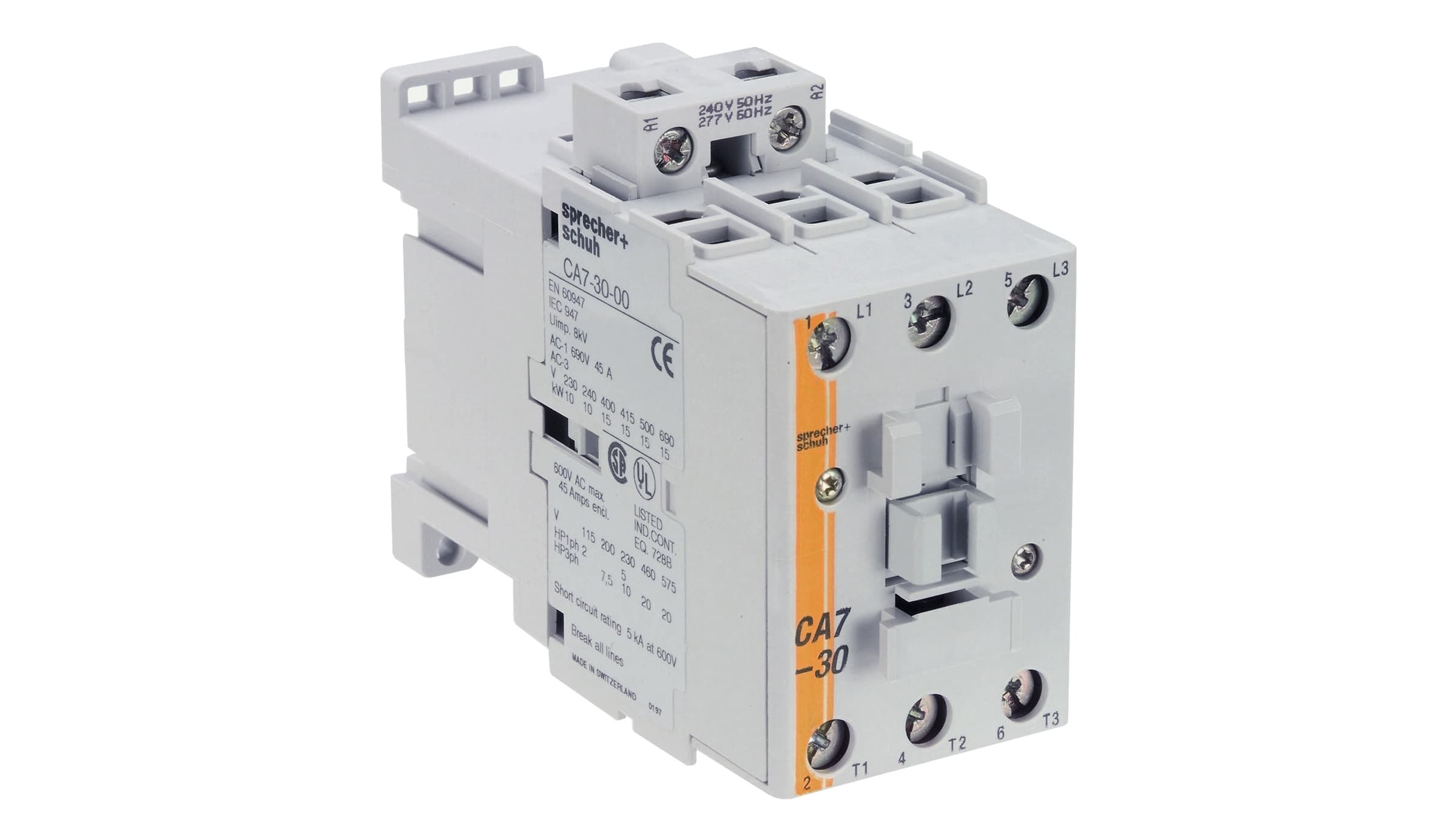 Sprecher + Schuh CA7-30-00-120-6P Sprecher + Schuh CA7-30-00-120-6P - CA7 Contactor, 30A, 110V 50Hz / 120V 60Hz AC, , 6-Pole Sprecher + Schuh CA7-30-00-120-6P Sprecher + Schuh CA7-30-00-120-6P - CA7 Contactor, 30A, 110V 50Hz / 120V 60Hz AC, , 6-Pole