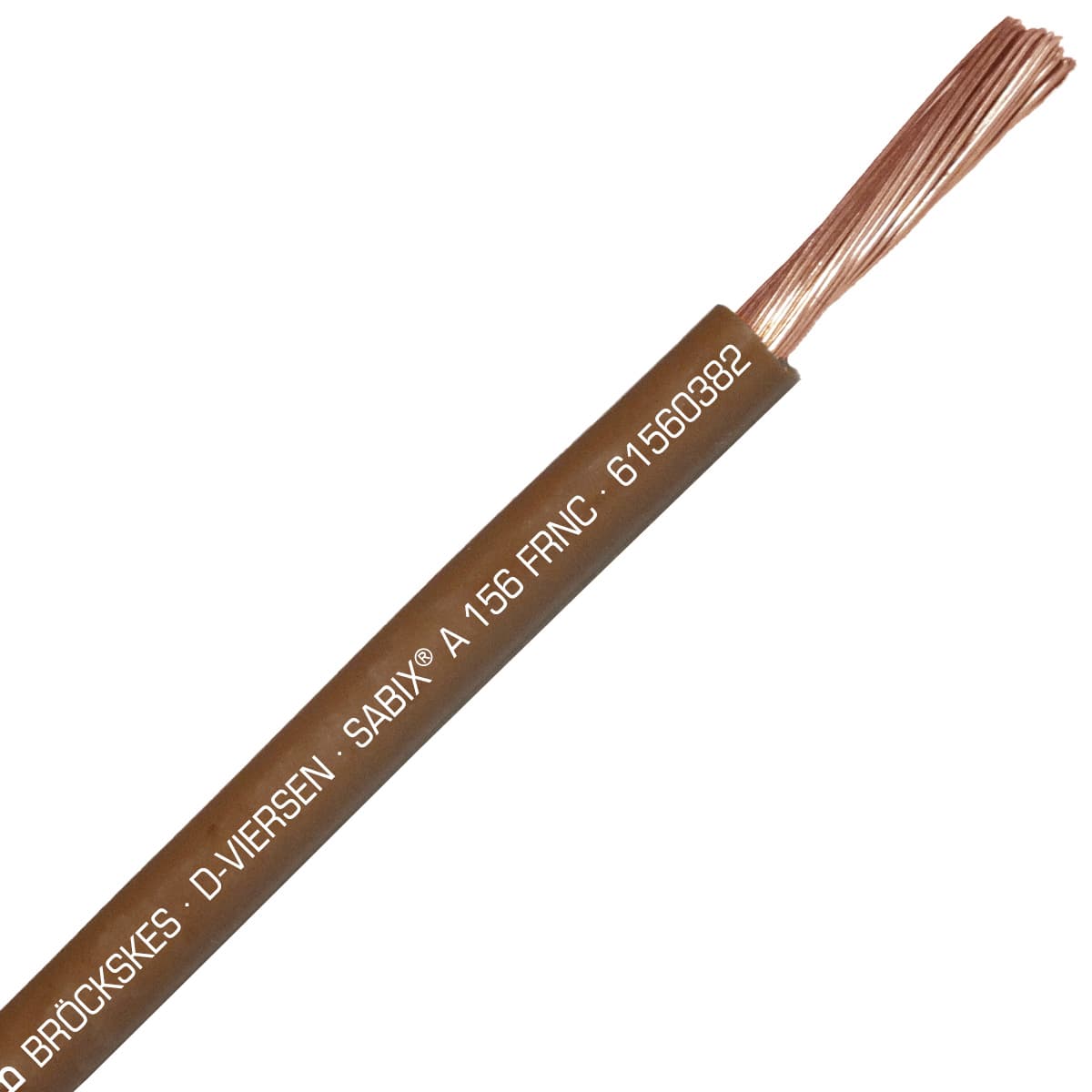 SAB 61560382 SABIX A 156 FRNC - 16 AWG/1c, flame retardant halogen-free 750V brown hook-up wire, CE, RoHS SAB 61560382 SABIX A 156 FRNC - 16 AWG/1c, flame retardant halogen-free 750V brown hook-up wire, CE, RoHS
