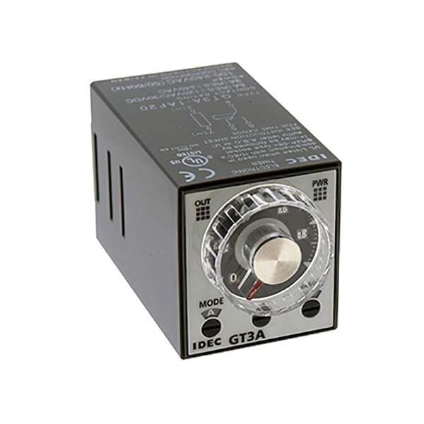 Idec GT3A-1AF20 Timer 8-pin Plug-In SPDT 3A, On Delay, Interval ON, Cycle OFF, Cycle ON, 100-240VAC Delayd SPDT 01.s-180h Idec GT3A-1AF20 Timer 8-pin Plug-In SPDT 3A, On Delay, Interval ON, Cycle OFF, Cycle ON, 100-240VAC Delayd SPDT 01.s-180h