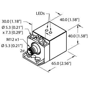 BI20U-CA40-AP6X2-H1141/S1590 W/BS2.1 Part Image. Manufactured by Turck.