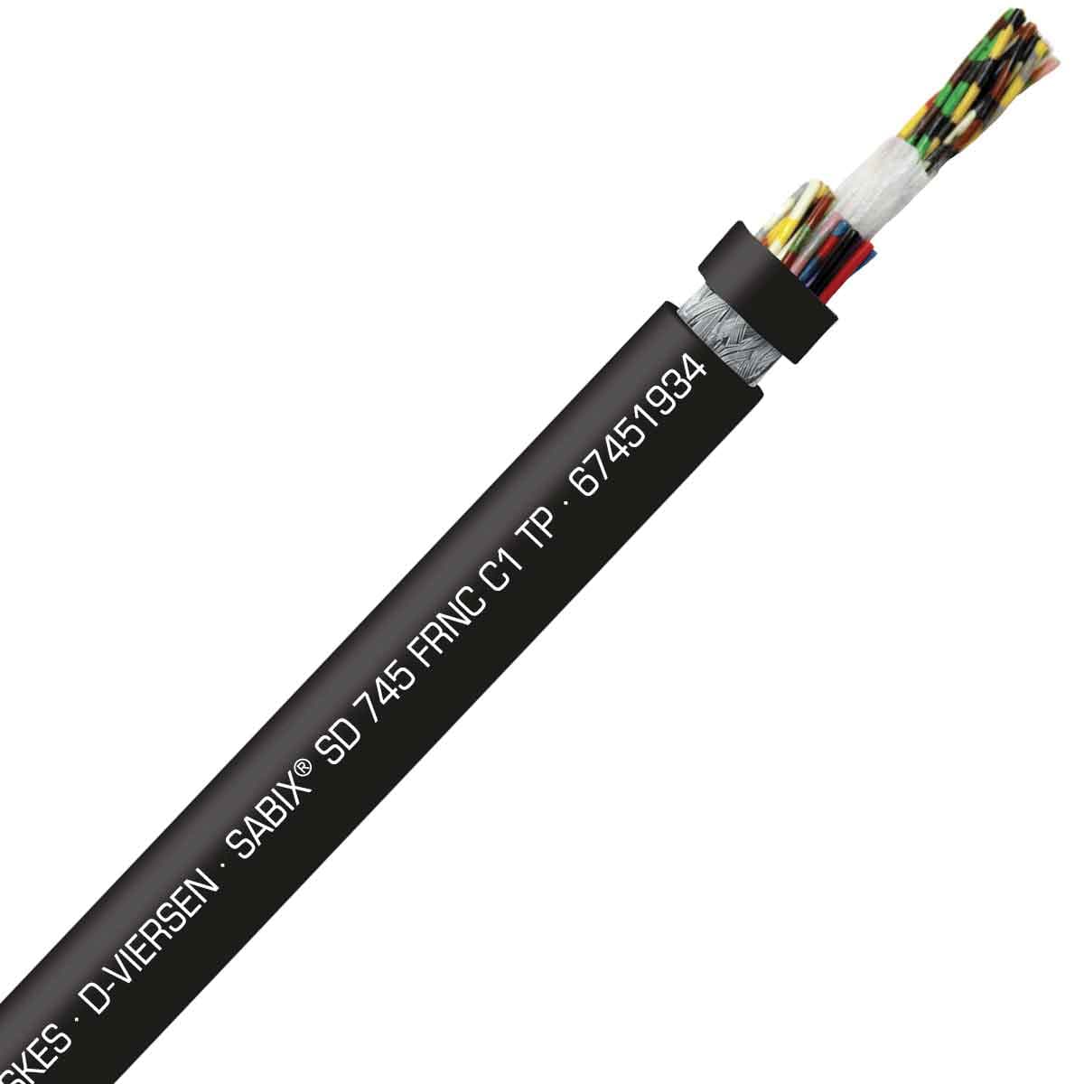 SAB 67451934 SABIX SD 745 C FRNC C1 TP - 22 AWG/19pr, shielded halogen-free flame retardant continuous flex data cable, CE, RoHS SAB 67451934 SABIX SD 745 C FRNC C1 TP - 22 AWG/19pr, shielded halogen-free flame retardant continuous flex data cable, CE, RoHS